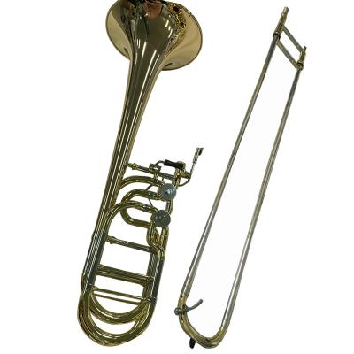 China gold lacquer chinese make high quality gold lacquer trombone base trombone for sale for sale