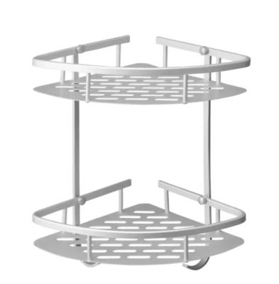 China Durable Kitchen Space Aluminum Bathroom Wall Corner Shelf, Double Tier for sale