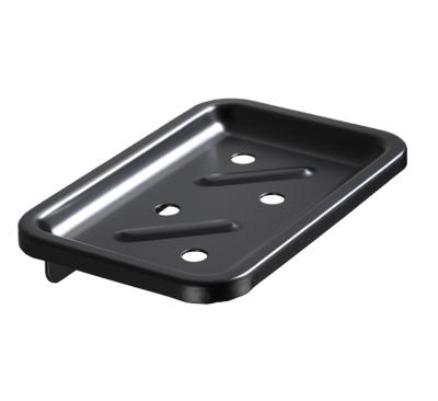 China Durable European Style Black Space Aluminum Bathroom Soap Dish Hotel Soap Holder for sale