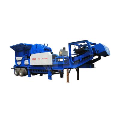 China Good Supply Mining Truck Mounted Mobile Portable Stone Crusher For Sale for sale