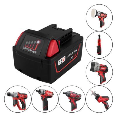 China Machine- Best High Capacity Li-ion Battery 18V Power Drill Tools Battery 5000mAh M18 Battery Replacement For Milwaukee M18 for sale