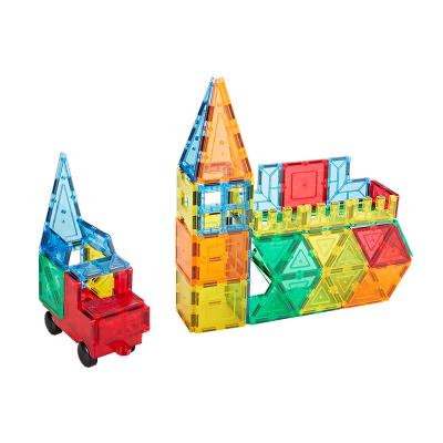 China Building Toy ASTM/CE/GCC Plastic Magnetic Educational Toys 3d Tiles Magnet Tiles Toys Blocks For Kids for sale