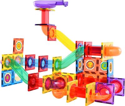 China Construction Toy New Arrival 108 PCS Marble Race Magnetic Tiles Educational Toys For Children DIY for sale