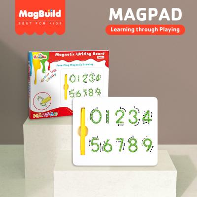 China Educational Teaching Numeral Studying Teaching Aid Game Tools Magnetic Numbers Tracing Writing Board Kindergarten Magpad Drawing Tablet for sale