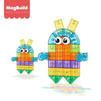 China Multiple Geometry Shapes MagBuild 100PCS Creative Geometry Learning Blocks Teaching Aid Magnetic Building Block Cube From Amazon Toys For Children for sale