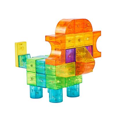 China 65PCS 3D Building Toy Puzzle Toys For Kids Montessori Learning Toys For Toddlers Unique Magnetic Blocks Cube Toys Kits for sale