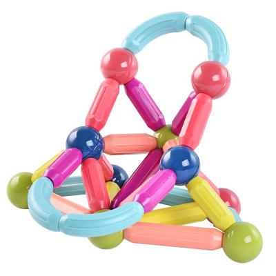 China 26pcs Toy Magnetic Building Rods and Magnetic Balls Building Blocks PULL BACK Toys for Toddlers Construction Playground Toys for sale