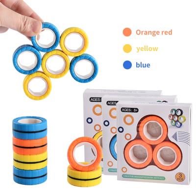 China ABS New Design 3 Pcs Tire Shaped Magnetic Rings Of Trigger Spinner Busy Person Toys for sale