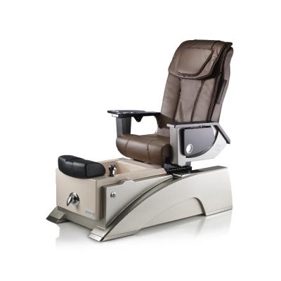 China Modern  Luxury Light spa Brown pedicure chair with massage function factory wholesale with constant temperature function for sale