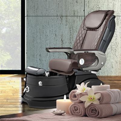 China Modern  Luxury High Quality Electric Massage Stainless Steel Gold Plated Pedicure Chair Luxury Foot Massage Chair for sale