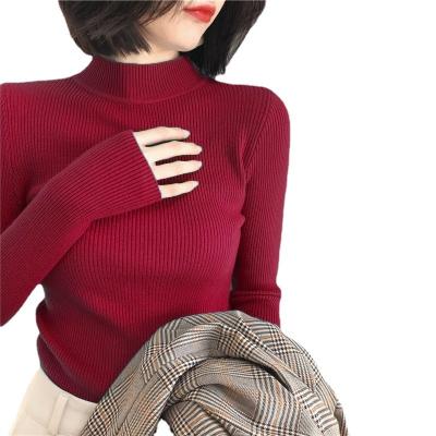 China custom design women's mohair Anti-wrinkle fashion sweaterlong sleeveshigh neck sweaterwomen's sweater for sale