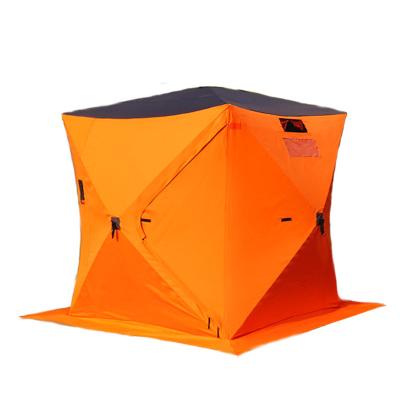 China Thermal Insulated Orange Winter Windproof Outdoor Waterproof Water Queer Fishing Pop Up Tent Automatic Fishing Tent for sale