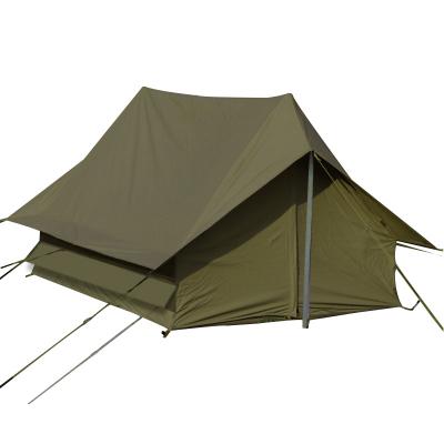 China Retro Tents 2 People Foldable Camping Tent Portable Popular Waterproof Green Oxford Cloth For Outdoor Events for sale