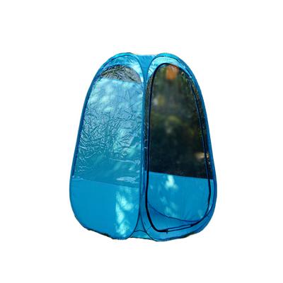 China Portable Outdoor Blue Translucent Water Pop Tent Waterproof Single Layer Outdoor Tents Fabrics 3 Side Wall for sale