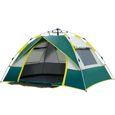 China 3-4 Person Family Backpacking Tent UV Proof Luxury Automatic Waterproof Camping Tent With Rainfly Removable Top for sale