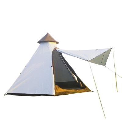 China Straight Tying Type High Quality Custom Made 6 Person Large Camping Waterproof Tent With 1 Automatic Pop Up Outdoor Large Porch Family Tent for sale