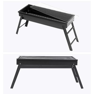 China China Supply Durable Outdoor Black Portable Charcoal BBQ Grill Stainless Steel BBQ Camping Grills for sale