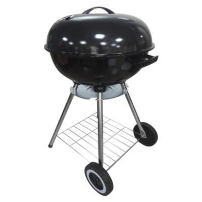 China 17 Inch Apple Style Round Shaped Portable Folding BBQ Grill Camping Cart Outdoor with Wheels for sale