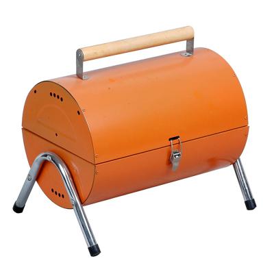 China Factory Price Outdoor Camping BBQ Grill Portable Charcoal Blue Orange Silver Color BBQ Grills For Family Party Picnic for sale