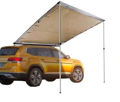 China Water Queer 2*2 M Self Driving Waterproof Outdoor Side Roof Car Shelter Aluminum Alloy Rod Sun Top Tent For 3 To 4 Person Camping for sale