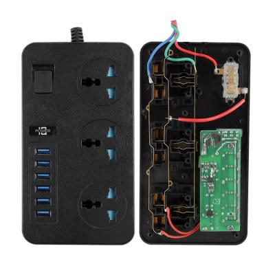 China Residential / General-Purpose T09 New2021 wholesale home office line switch socket travel porous power strip USB smart socket terminal block for sale