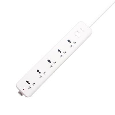 China PC flame retardant material 2021 new power switch socket 5-in one terminal block office home high-power extended power strip for sale