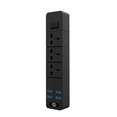 China Security door PC flame retardant material Manufacturer Supply 3000w Power 16a Rated Current Power Strip Outlet With 4 Usb Ports Socket for sale