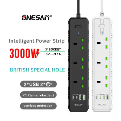 China Residential / General-Purpose Household Safety Power Strip Surge Protector 3 Way Power Strip Surge Protector for sale