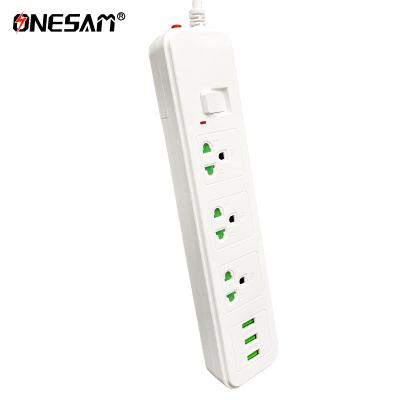 China Residential / General-Purpose Thailand Outlet Electric Extension Power Strip 3 USB Ports Multi Plug Outlet Extender Ports GSM Power Socket for sale