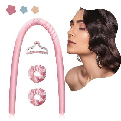 China Beautiful Curly Hair Tianyu Wholesale No Heat Foam Soft Sponge Satin Heatless Silk Hair Roller Set for sale