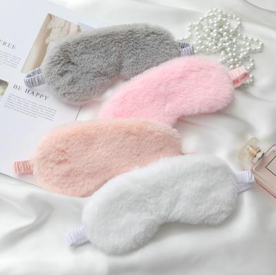 China Wholesale Fast Running Warm Fuzzy Fur Satin Tianyu Anti-puffiness Anti-puffiness Boat Sleep Visor Fluffy Eyemask Eyemask for sale