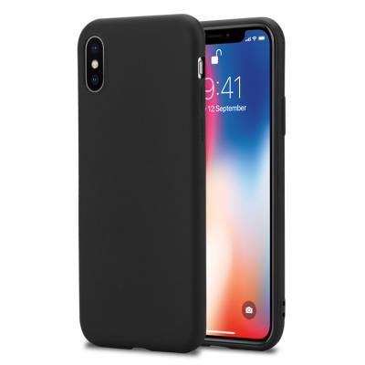 China TPU For iPhone X Matte Black Ultra Thin TPU Back Cover Protective Phone Case For iPhone X XS for sale