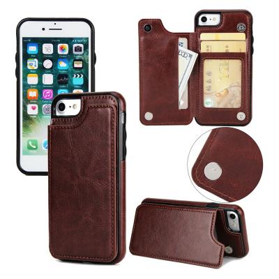 China Pu+pc For iPhone 2020 Leather SE Wallet Phone Case For iPhone 7 Multifunctional Card Slots Mobile Phone Cover For iPhone 8 for sale