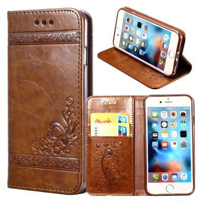 China 100% Leather Knurling Case Eco-friendly Phone Case For Mobile Phone Flip Cover For iPhone 6s 8 X Wallet Style With Card Slot for sale