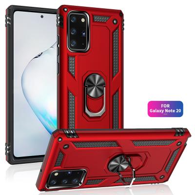 China TPU+PC Armor Shockproof TPU PC Top Magnetic Ring Kickstand Protective Phone Case For Samsung Galaxy Note 20 for sale