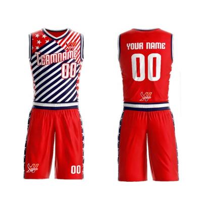 China Wholesale High Quality Antibacterial Sublimation Printing Basketball Uniforms for sale