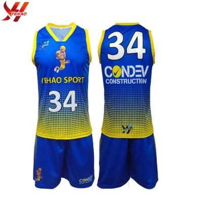 China Breathable Wholesale High Quality Custom Reversible Basketball Uniform For Team Wear for sale