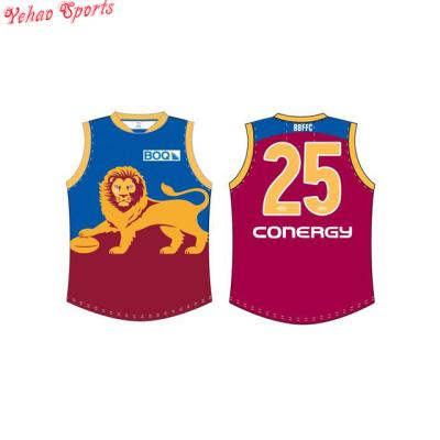 China New Design Custom Sublimation Rugby Tank Top Breathable for sale