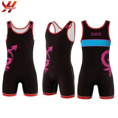 China Wholesale 100%Polyester Professional Wrestling Costume Full Sublimated Custom Wrestling Singlet for sale