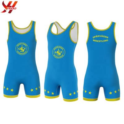 China wholesale latest cool 100%polyester custom sublimated singlet singlet wrestling wrestling suit for sale