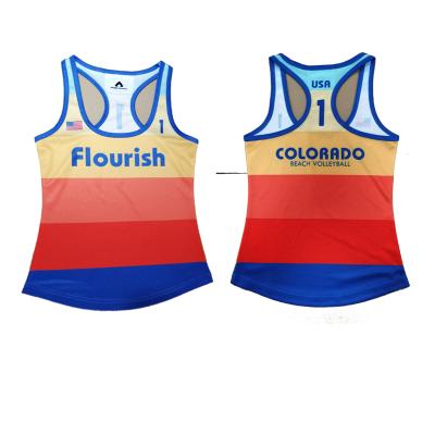 China Cool Dry Function Polyester Custom Sublimated Tank Top for sale