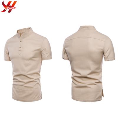 China High Quality Cotton Stiff High Quality Breathable Polo Shirts Stand Collar Men's Breathable OEM Brand Logo Polo T-shirt for sale