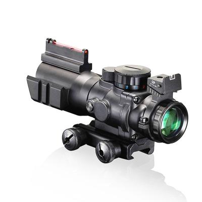 China 4X32 short sighting optical device fiber decorated iron sight to get quick aiming 4X32optical scope fiber for sale