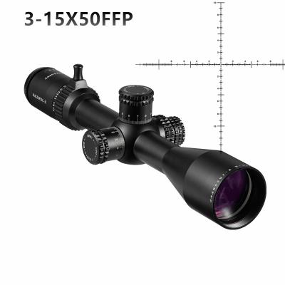 China OEM 6061-T6 3-15X50FFP First Focal Plane 3-15X50FFP Scope Reticle Ballistic-X Glass Tactical Etched Sight Optics for sale