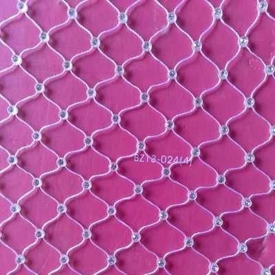 China Environment inspection hot selling rhinestone mesh fabric in Europe and America can be cut soft stretch fabric for clothing accessories for sale