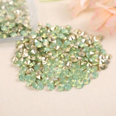 China Bags SS38/8mm Round Crystal Pointed RhinestoneStrass Clear Glass Pointback Crystal Rhinestones Applique for sale