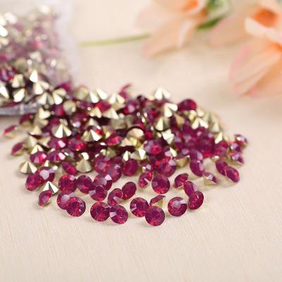 China Bags Wholesale 8mm Round Crystal Rhinestone Glass Stone For DIY Decoration Nail Rhinestone Crystal Stone for sale