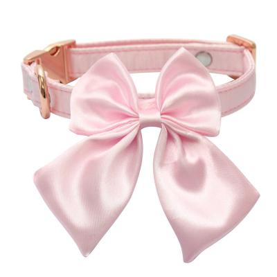 China Supplier Luxury Best Quality Custom Made Cute Cat Bowknot Leash Cat Collar Quick Release Butterfly Quick Release Pet Cat Collar for sale