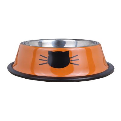 China 2022 Sale 2022 Pet Food Bowl Stainless Steel Automatic Hot Dog Bowl Sturdy Dog Food Bowl Non-slip for sale