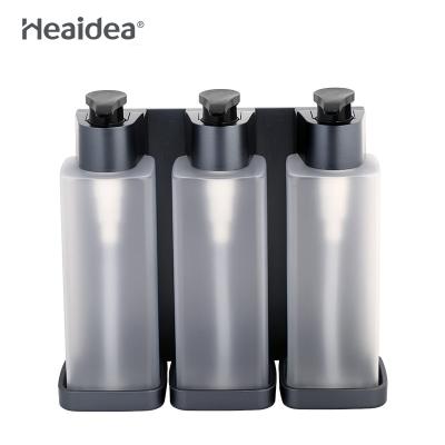 China Heaidea Modern Wall Mount Hotel Shower Gel Shampoo Conditioner Liquid Triple Soap Dispensers for sale